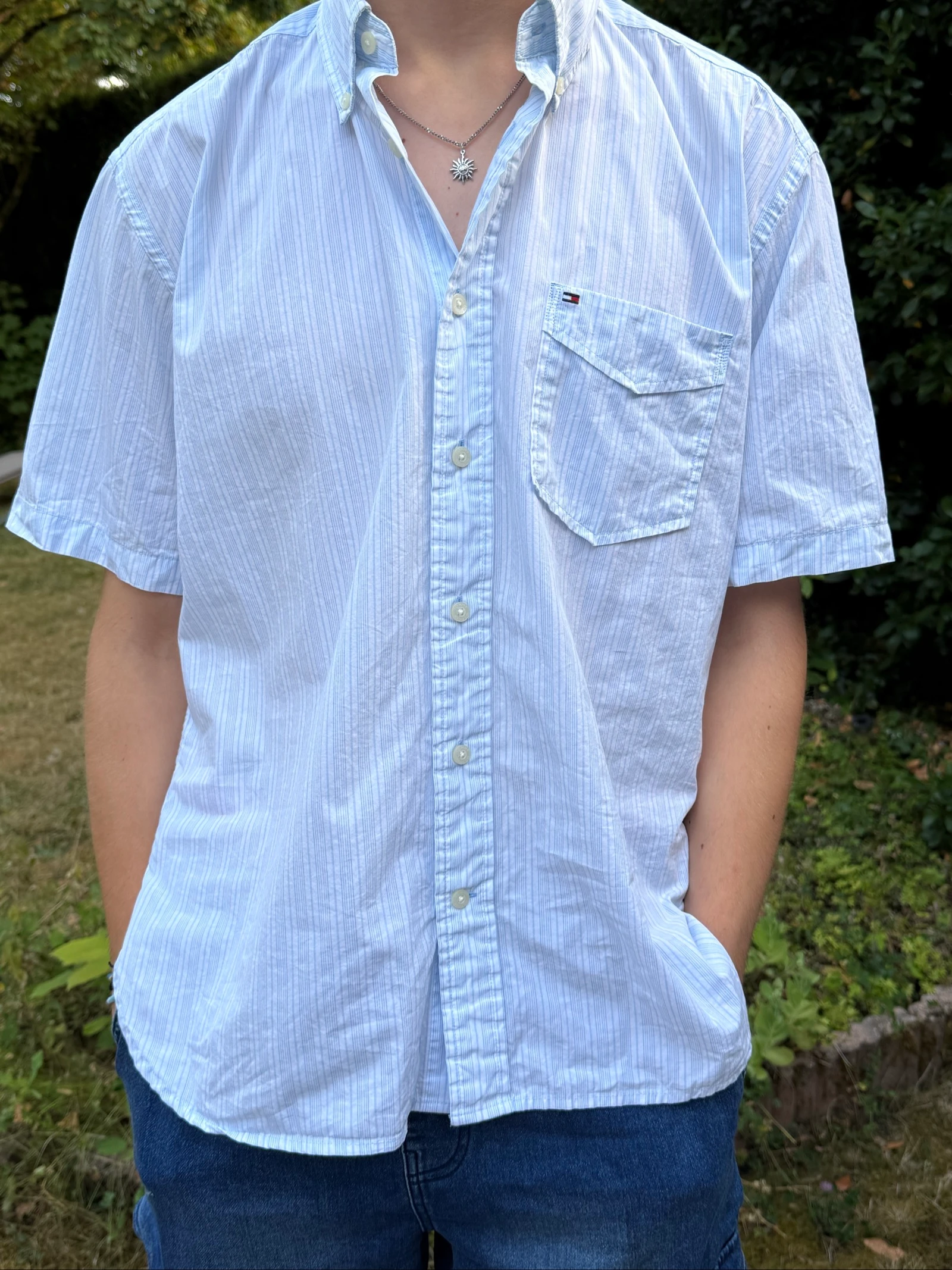 Tommy Hilfiger , chemise homme manches courtes , taille M, très bon état  #tommy #tommyhilfiger